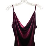 Lulus Velvet Cowl Neck Mini Dress Burgundy Red Women’s Size Large Purple Photo 2