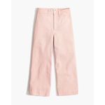 Madewell Sz 27 Emmett Wide Leg Crop Pants In Pink Oyster High Rise Stretch Twill Photo 2