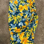 Lulus Lulu’s Vacay Ways Teal Floral Satin One-Shoulder Cutout Midi Dress Photo 4