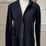 J. Crew Factory Womens Small Schoolboy Sweater Knit Blazer Black G3909 Photo 0