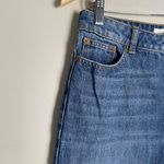 Topshop  Womens Blue Classic‎ Five Pocket High Waisted Cropped Mom Jeans Size 28 Photo 2
