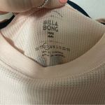 Billabong Waffle Knit Light Pink Long Sleeve Crop Top S Photo 5