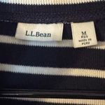 L.L. Bean Women's Navy and White Striped Long Sleeve Sweater Blue Size M Photo 3