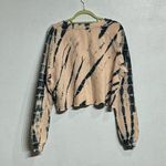 Wildfox Orange Olivia Sweatshirt Spiral Dye Crop Boxy Pullover Sz S NWT Photo 9