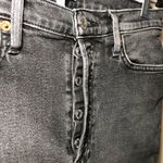 RE/DONE  Comfort Stretch Washed Black High Rise Stove Pipe Raw Hem Jeans Size 29 Photo 6