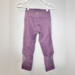 Lululemon Wunder Forget The Sweat Crop Leggings Smoked Mulberry Mesh Size 4 Photo 6