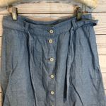 Madewell NWT  Denim Button Front Tie Skirt Mini Photo 2