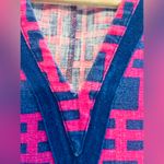 Charming Charlie Women Small pink blue geometric v-neck sleeveless tunic Top Photo 6