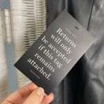 Pomander Place Tuckernuck‎ Faux Leather Pencil Skirt Black Midi Ruched Front NWT Size M Photo 8