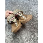 Aetrex  Kate Orthotic Wedge Sandal Flip Flops Multi Woven Boho Buckle 6-6.5 Photo 8