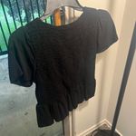 Old Navy  Black Smocked Ruffled Blouse Photo 2