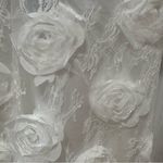 Lulus Gorgeous Elevation NWT size XL White Lace Rosette Puff Sleeve Midi Dress Photo 4