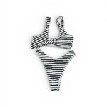 CoMMENSE Knotted Stripe Knit Bikini Set
COLOR Photo 4