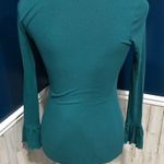ASOS  Teal Ribbed Bell Sleeve Body con Mini Dress Photo 5