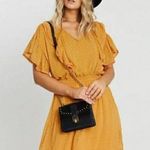 Scotch & Soda 💕💕 Dotted Lace Ruffled Pom-Pom Dress ~ Yellow Medium NWOT Photo 0