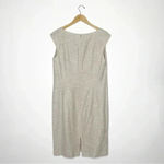 Lafayette 148 New York Beige Women’s Wool Sleeveless Sheath Dress Size 12 Photo 6