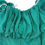 ASOS NWT Design Curve Emerald Green MIDI Dress Off Shoulder Puff Sleeve 18 Green Photo 12