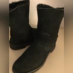 Uggs women black suede biker Cedric boots US 5.5 Photo 4