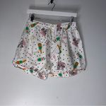 8 oak lane pajamas 2 Piece Shorts Long Sleeve Top Campaign Print Cotton Medium White Photo 5