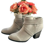 Journee Collection  Senica Women’s Taupe Braid Strap Ankle Boots Size 9 NWOB Photo 0