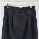 PLASTIC ISLAND Skirt Satin Bow BlackTie Cocktail Pencil Pleats Waist Twee Medium Photo 6
