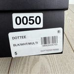 Betsey Johnson Women's Dottee Flower-Embellished Heeled Sandal 5 Black White $89 Photo 7