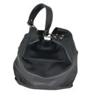 Faiez‎ Halabi Buenos Aires Womens Pebbled Leather Shoulder Hobo Bag Black Small Photo 1