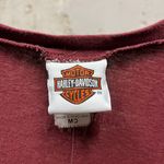 Harley Davidson Women’s Maroon Butterfly Wraparound Y2K Style T-Shirt Medium M Photo 2