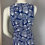 Handmade‎ Sheath Dress Blue Shell Print Sleeveless Unique V Photo 4