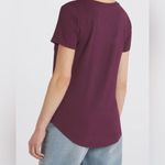 Market & Spruce  Elaine Pocket T-Shirt Burgundy XS NWT Photo 2