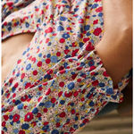 Boden Floral Print Mini Jersey Dress V Neck Short Sleeve Casual Cute US 6P Red Photo 1