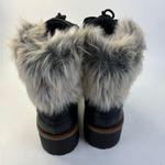 Kaari Blue  Katie Combat Boot~ Black~ with Fur Trim~ Size 8.5 Photo 4