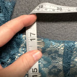 Altar'd State Vtg  Dress Womens S Teal Lace Overlay Peter Pan Collar Elegant Photo 6