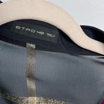 Etro Sheer Floral Blouse Black Pink Gold Long Sleeve Size 48 Made‎ in Italy Photo 6