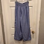 Sigrid Olsen  Women’s Blue‎ Pull On Wide Leg 100% Linen Pants Large Lagenlook Photo 4