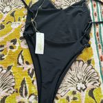 Siempre‎ Golden Taurus Black Women's Swimsuit with Rhinestones size Small Photo 7