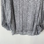 Adrienne Animal Print V-Neck Blouse Size Large Photo 2