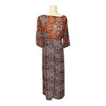 Earthbound Trading Boho Maxi Dress Sz L Festival Patchwork Indie Hippie Sheer Purple Size L Photo 7
