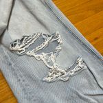 American Eagle  Super High Rise Baggy Wide Leg Ankle Distressed Light Wash Jeans Photo 8