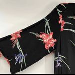 Jaase Anthropologie  Black Floral Wide Leg Bohemian Pant Jumpsuit Size Small S Photo 3