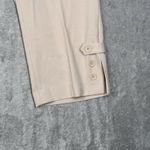 Susan Graver Cropped Pants Women's S Beige Button Hem Casual Minimalist Workwear Photo 5
