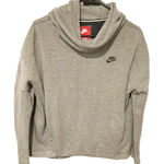 Nike Tech Medium Snood Hoodie Sweatshirt Gray Cowl Pockets Active Swoosh Logo Photo 0