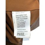 Paige Mayslie Vegan Faux Leather Belted Dress Brown Short Sleeve Button Front Photo 5