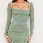 House Of CB FREYJA GREEN GATHERED CORSET DRESS, Size Small, $239 Photo 0