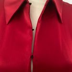 ZARA STUDIO LIMITED EDITION SATIN RED BELTED BLAZER JACKET Photo 7