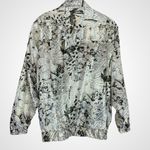 Vintage Jacket Coat Sparkle Floral Black White Bingo Night Grandma Vegas Gold Size XL Photo 1