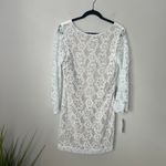 Tahari NWT Ivory White Floral Lace 3/4 Sleeve Dress SZ 6 Bridal Shower Night Out Photo 1
