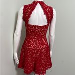 Francesca’s red lace festive holiday dress size XS Photo 7
