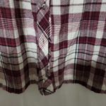 Decree  XL Maroon Plaid Flannel Tunic Top Plus Photo 5