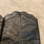 Zodiac  Heeled Cowboy Boots Size 7.5 Black Leather Womens Scallop Top Pointed Toe Photo 2